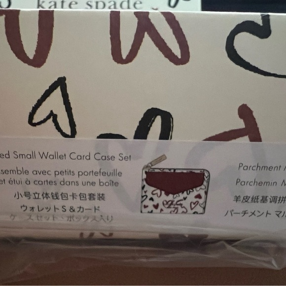 🆕kate spade Staci Scribble Heart Boxed Wallet Card Set $239::NWT:: - Picture 9 of 12